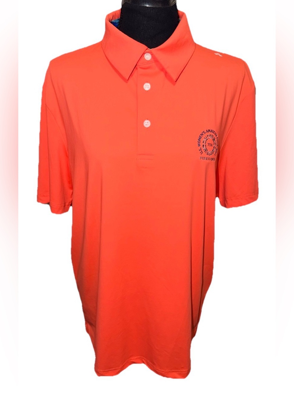Scales Polo Shirt Womens Sz S Orange Performance Golf Stretch Lightweight PR